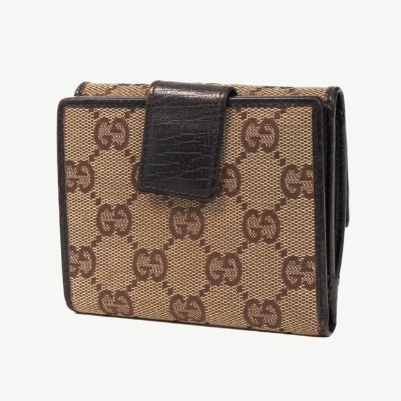 Gucci Beige GG Canvas Bamboo Bifold Wallet - Picture 3 of 11